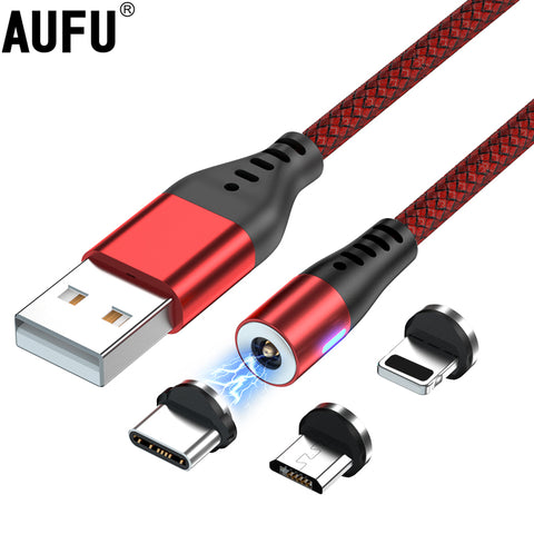 Aufu Led Magnetic Usb Charging Cable Usb Type C Phone Cable Magnet